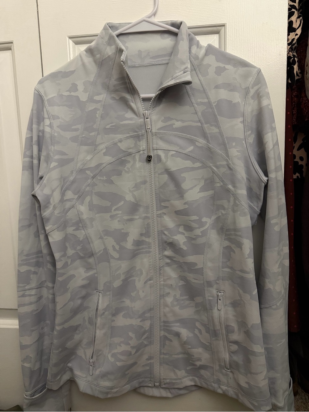 lululemon athletica Light Gray Camo Full-Zip Utility Define Jacket
